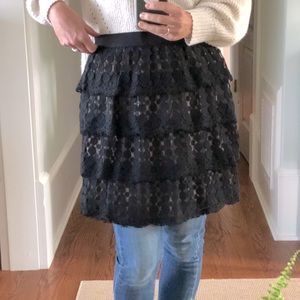 Ann Taylor Lace Ruffle Skirt, Size 2